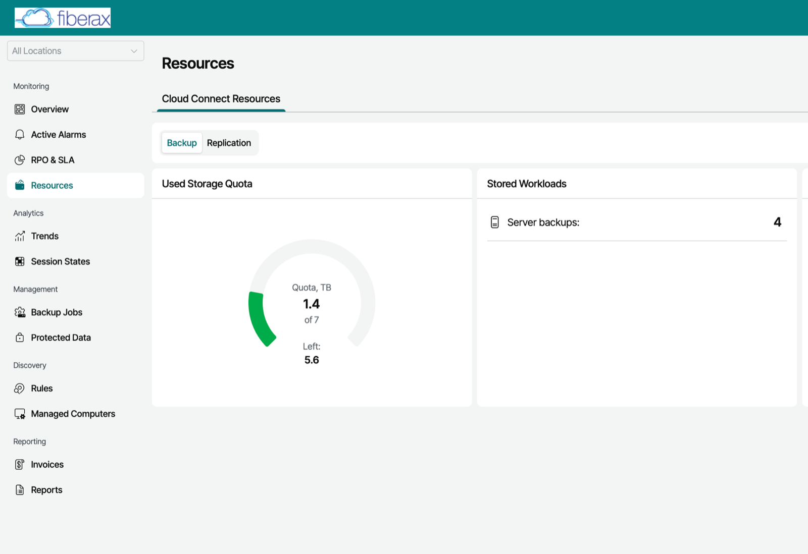 Resources: Used Storage Quota